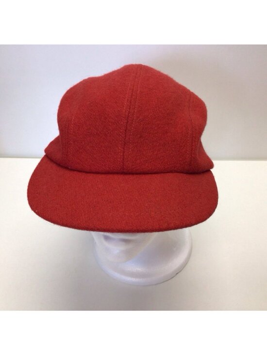 Vintage J. Crew Red Wool Baseball Cap Sz Medium Made In USA Unisex Classic Soft main image 8